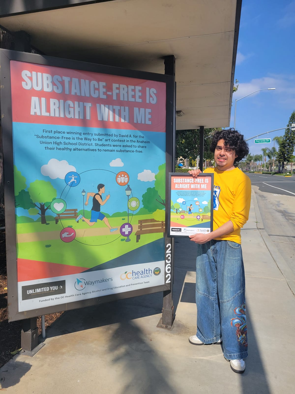 La Palma Teen's Artwork on Display at O.C. Bus Shelters