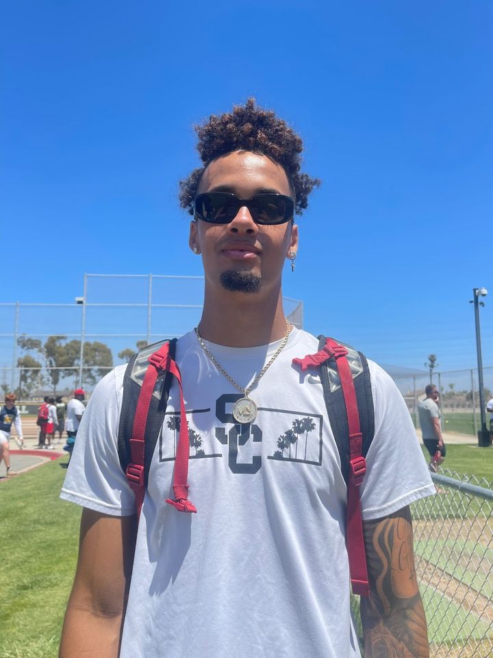 Los Alamitos High School quarterback and rising senior Malachi Nelson at the July 9 Battle of the Beach at Edison High School